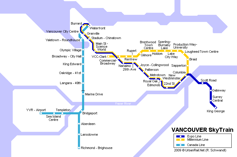 Vancouver Subway Map for Download Metro in Vancouver High