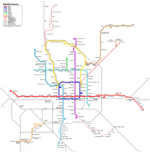 Carte du métro a Pékin