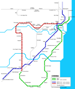 Carte du métro a Chennai
