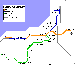 Fukuoka metro kaart - OrangeSmile.com