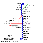 Medellin metro kaart - OrangeSmile.com