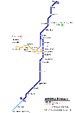 Medellin metro kaart - OrangeSmile.com