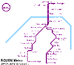 Rouen metro kaart - OrangeSmile.com
