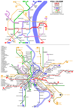 Map of metro in Cologne
