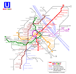 Map of metro in Vienna