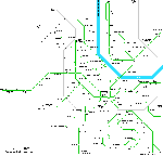 Carte des itinéraires de tram Bâle
