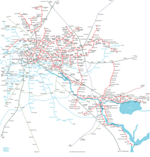 Carte des itinéraires de tram Berlin