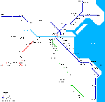 Carte des itinéraires de tram Dublin