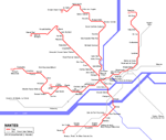 Carte des itinéraires de tram Nantes