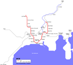 Carte des itinéraires de tram Nice