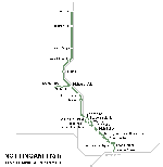 Carte des itinéraires de tram Nottingham