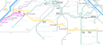 Carte des itinéraires de tram Paris
