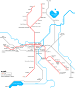 Carte des itinéraires de tram Plzen