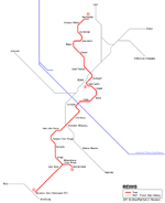 Carte des itinéraires de tram Reims