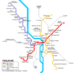 Carte des itinéraires de tram Toulouse