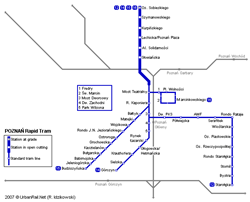 Tram map of Poznan
