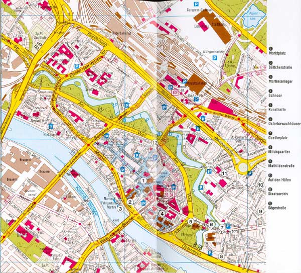 Hoge-resolutie grote stads-kaart van Bremen