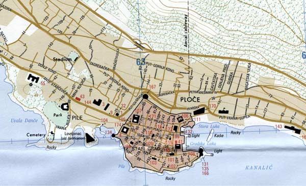 Dubrovnik kaart - OrangeSmile.com