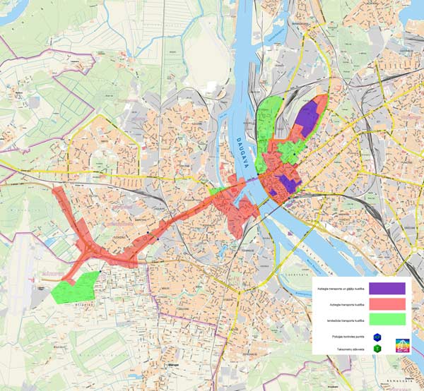 Hoge-resolutie grote stads-kaart van Riga
