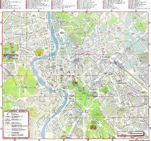 Hoge-resolutie grote stads-kaart van Rome