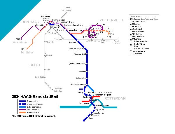 Детальная карта метро Гааги - Скачать или Увеличить