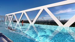 Heavenly pool-bridge Sky Habitat, Singapore