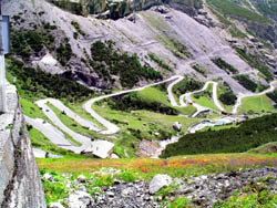 La Carretera Montanosa Stelvio Pass, Italia