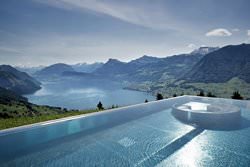 Swimming pool at Cambrian Hotel, Switzerland