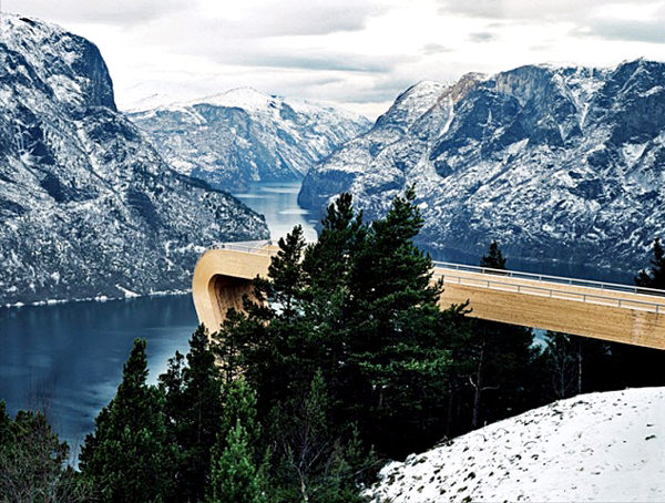 Aurland Lookout Aussichtsplattform, Norwegen