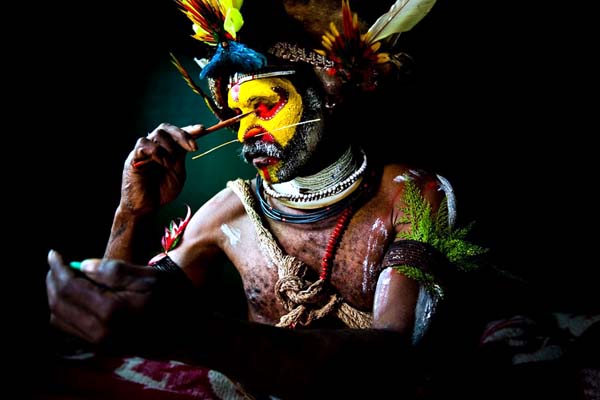 Huli Stamm, Indonesien - Papua-Neuguinea