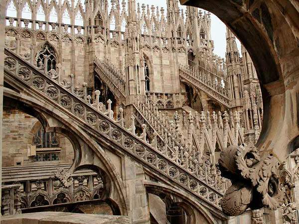 Treppe des Mailänder Doms, Italien