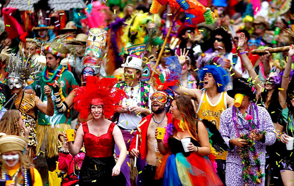 El Festival de Nueva Orleans Mardi Gras, Estados Unidos