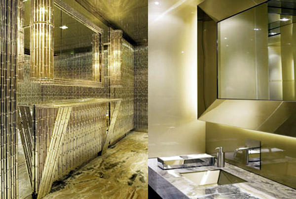 Туалет в ресторане Dolce & Gabbana Gold, Италия