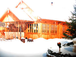 Cottage in russian winter